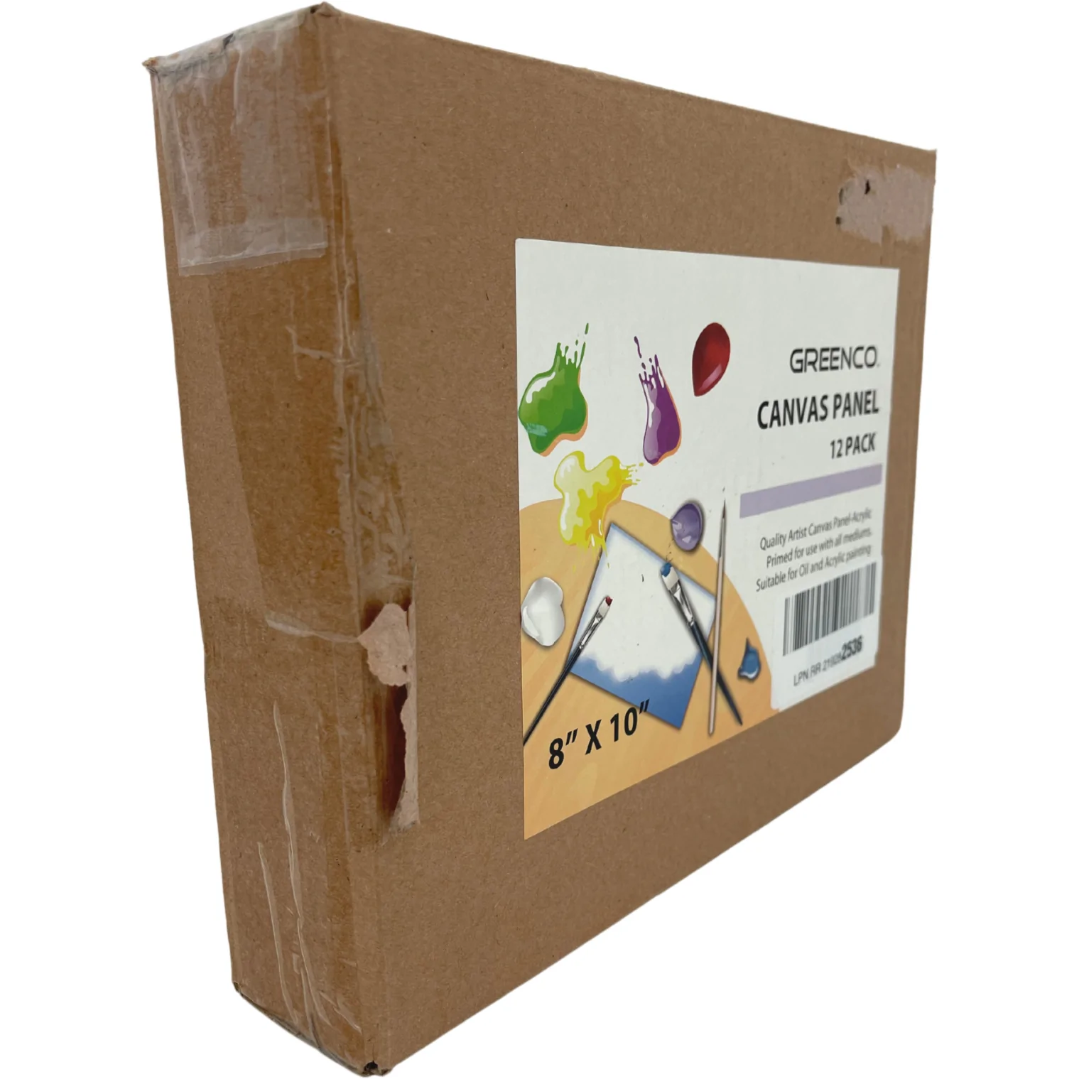 GreenCo Canvas Panel Pack / 12 Pack / Quality Artist Canvas Panel / Oil and Acrylic Painting
