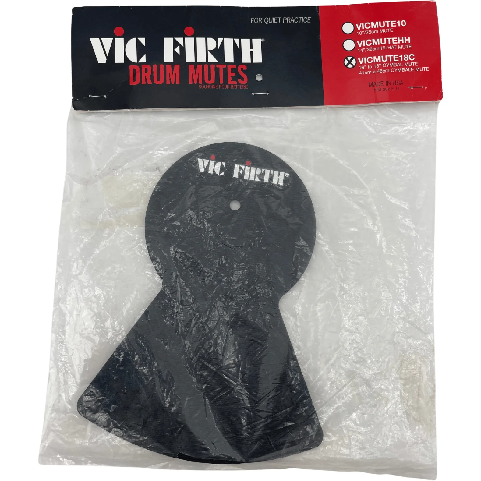 Vic Firth Drum Mutes / VICMUTE18C / Black **DEALS**
