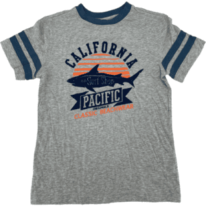 Roebuck & Co Boy's T-Shirt / Surf Shop / Grey, Blue & Orange / Size Medium