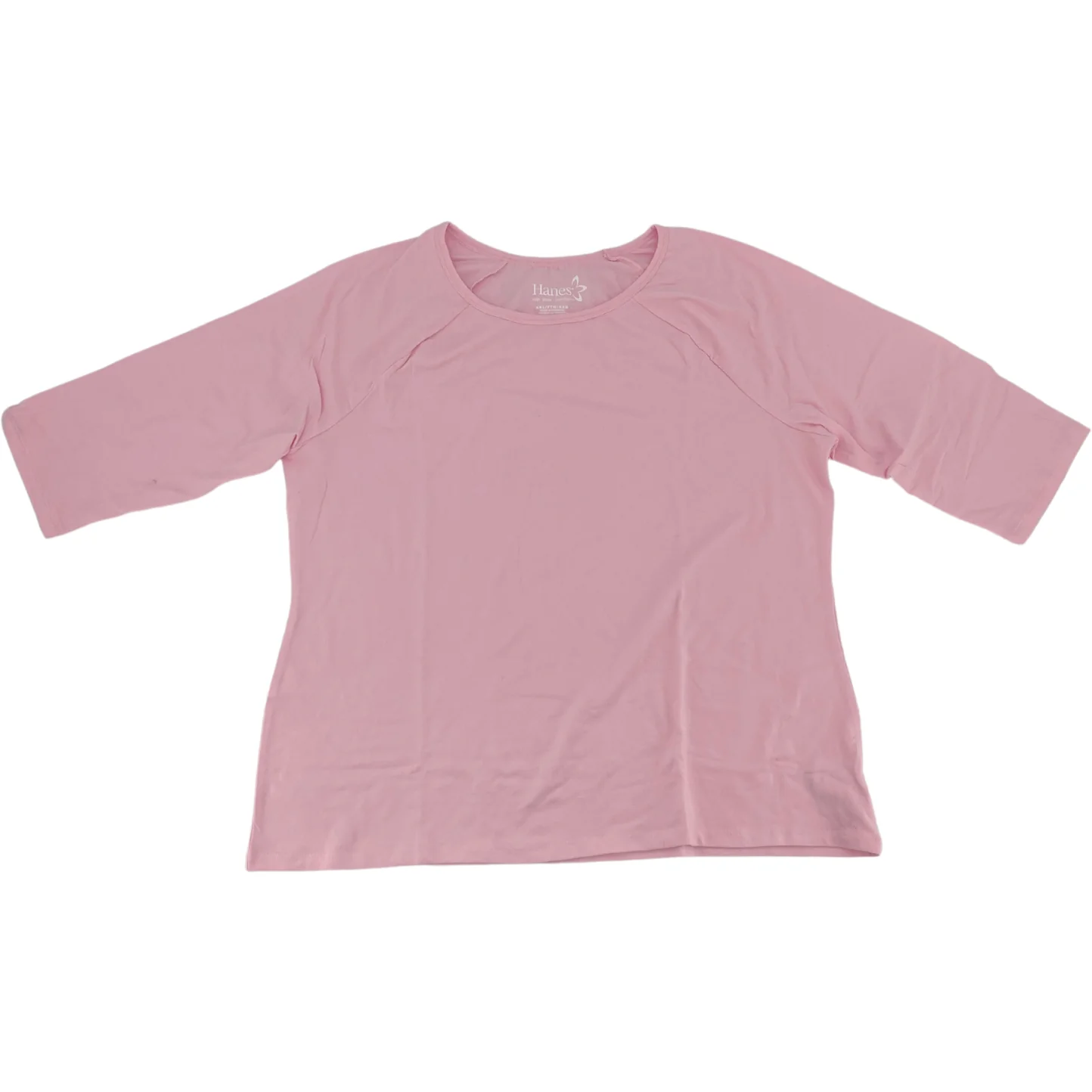 Hanes Women's 3/4 Length Sleeve Shirt / Pink / Size XXLarge