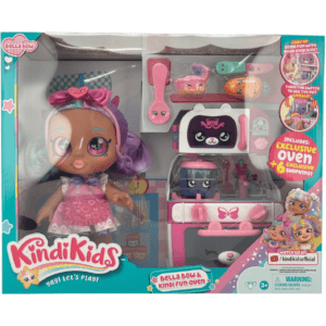 Kindi Kids Bella Bow & Kindi Fun Oven Play Set / Doll with 6 Shopkins
