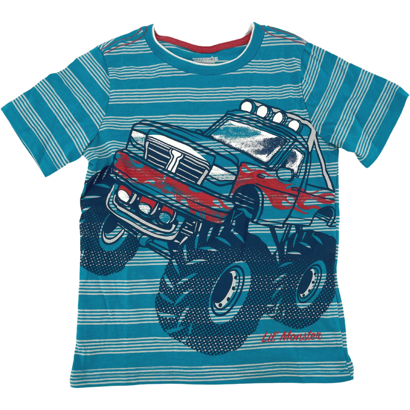 Toughskins Boy's T-Shirt / Monster Truck / Blue & White / Size Medium