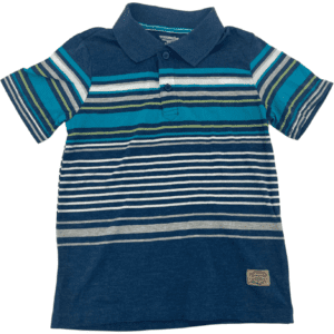 Toughskins Boy's T-Shirt / Stripes / Blue & White / Size Large
