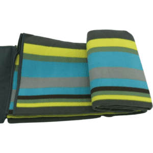 Atlantic Compact Picnic Mat / Folding Blanket / Packable Picnic Mat / Green, Blue & Grey