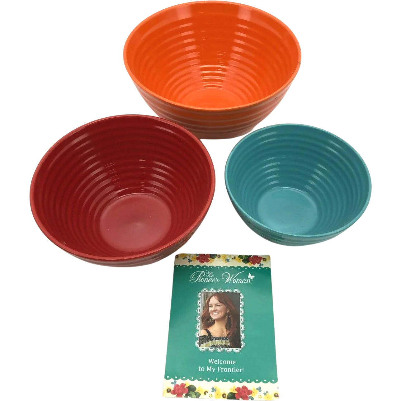 The Pioneer Woman Flea Market Ceramic Mixing Bowl Set / 3 Piece Set