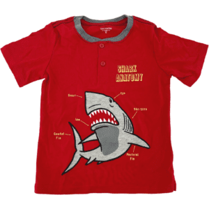 Toughskins Boy's T-Shirt / Shark Theme / Red / Various Sizes