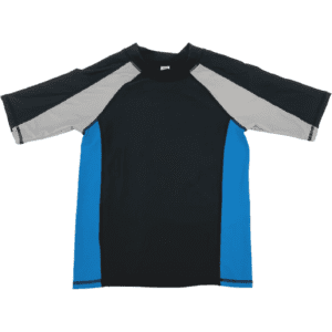 Joe Boxer Boy's Swimming Shirt / Black, Grey and, Blue / Size Medium
