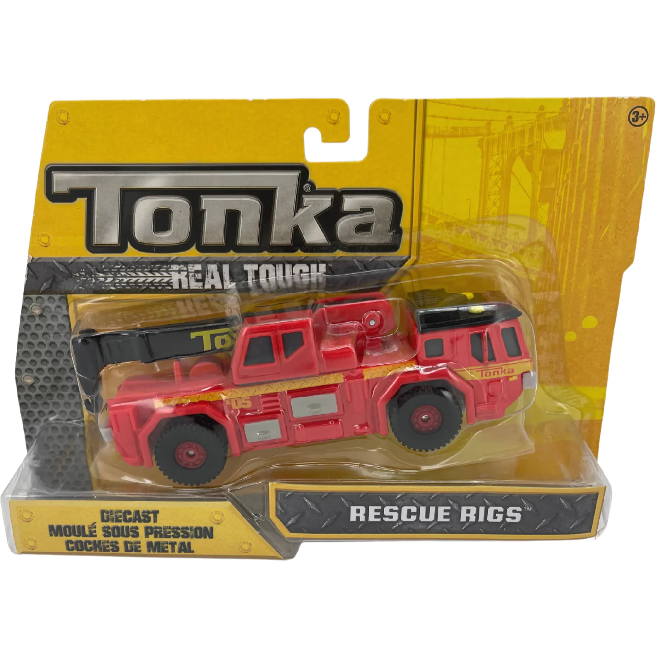 Tonka Real Tough Rescue Rigs / Die Cast Crane / Red