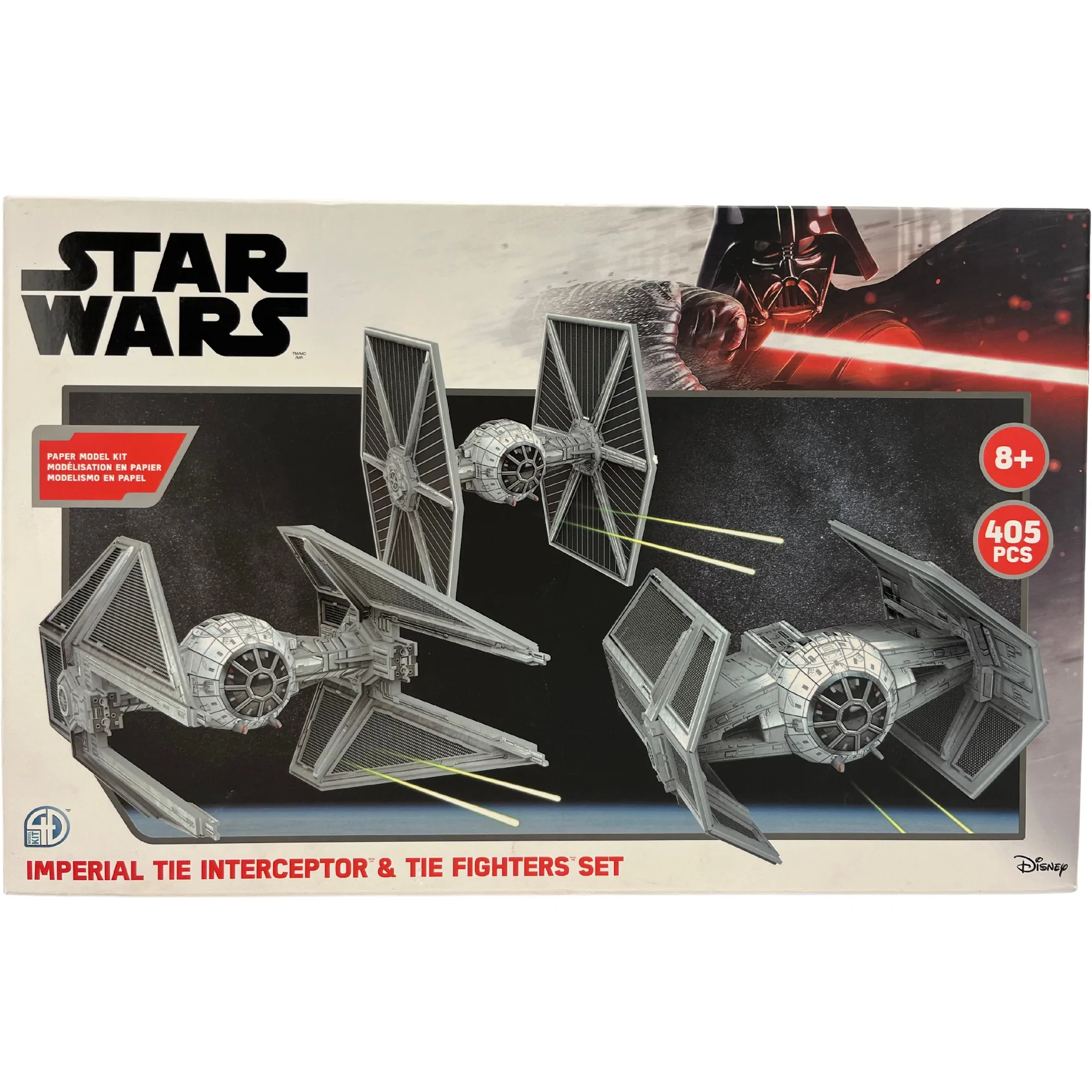 Star Wars Imperial Tie Interceptor & Tie Fighters Set Building Model: Paper Building Model / 405 Pieces / 8+ **DEALS**