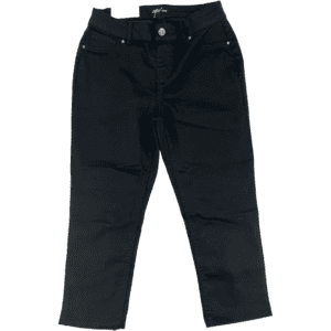 Up! Women's Capri Pants: Denim Style / Cropped Pants / Black / Various Sizes