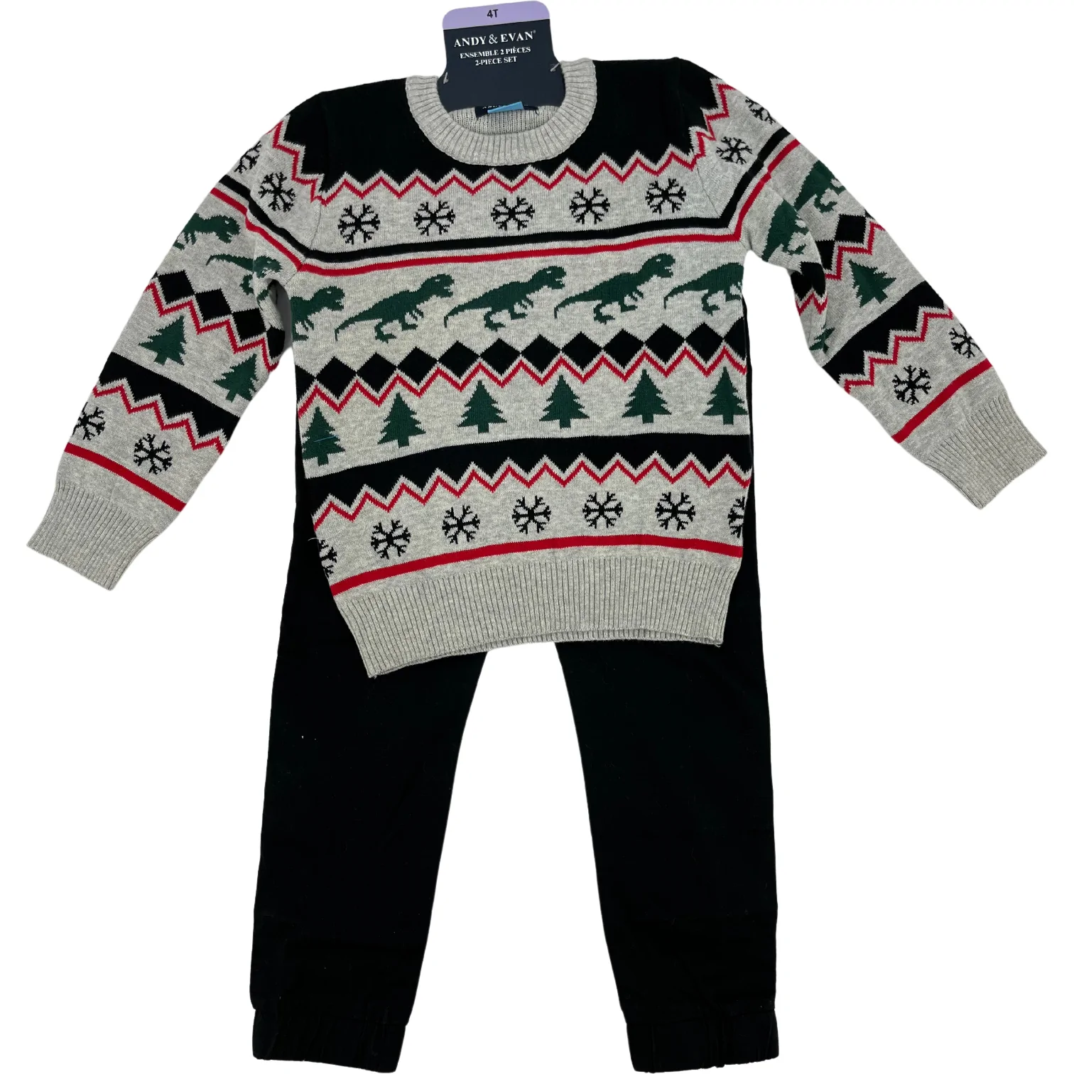 Andy & Evan Christmas Sweater Set / 2 Piece Set / 4T