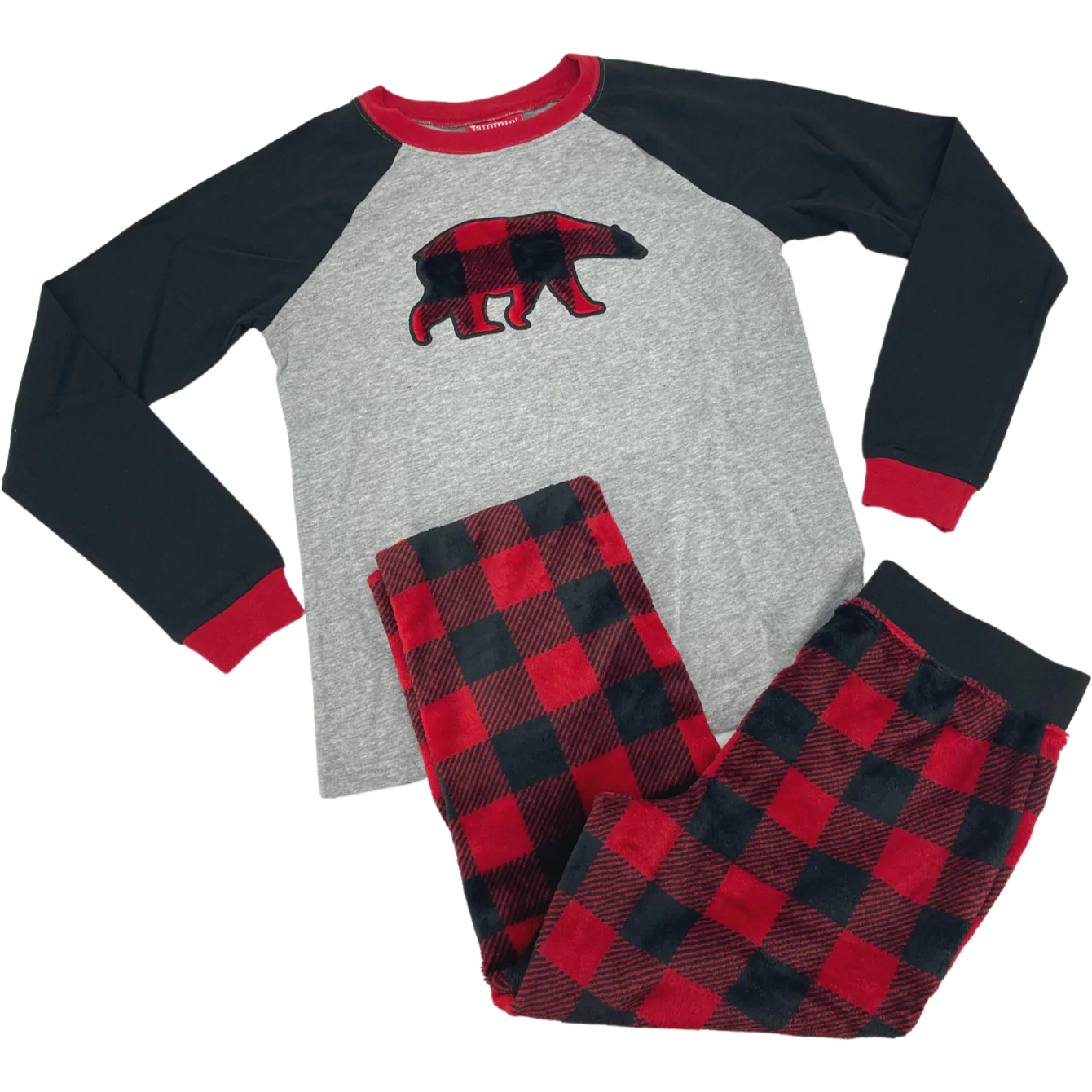 Jammin' Jammies Children's Pyjama Set / Red & Black Plaid / Size Large