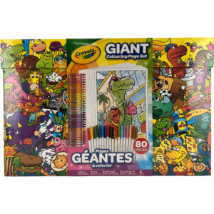 Crayola Giant Colouring Page Set / 80 Pieces / Kid's Craft Set / Colouring Book **DEALS**
