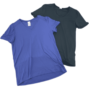 Lole Women's T-Shirts: Women's Activewear / 2 Pack / Purple & Black / Various Sizes