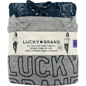 Lucky Brand Women's Pajama Set / 3 Piece Set / Navy & Grey / Various Sizes