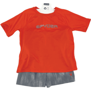 Spyder Boy's Swim Set / 2 Pieces / Orange & Grey / Various Sizes