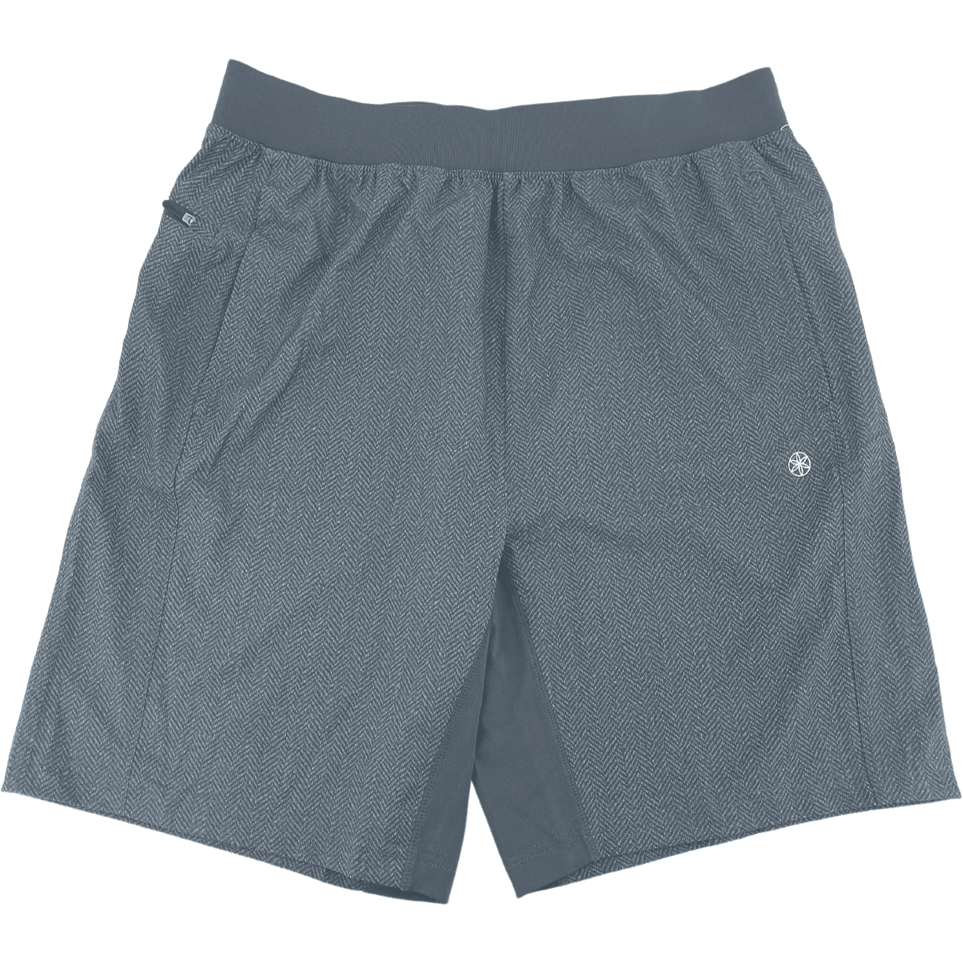 Gaiam Men’s Grey Herringbone Pattern Athletic Shorts / Various Sizes