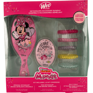 Wet Brush Detangler Set: 2 Brushes / Elastic / Minnie Mouse **DEALS**