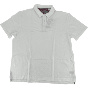 Robert Graham Men's Short Sleeve Polo Shirt / White / Various Sizes