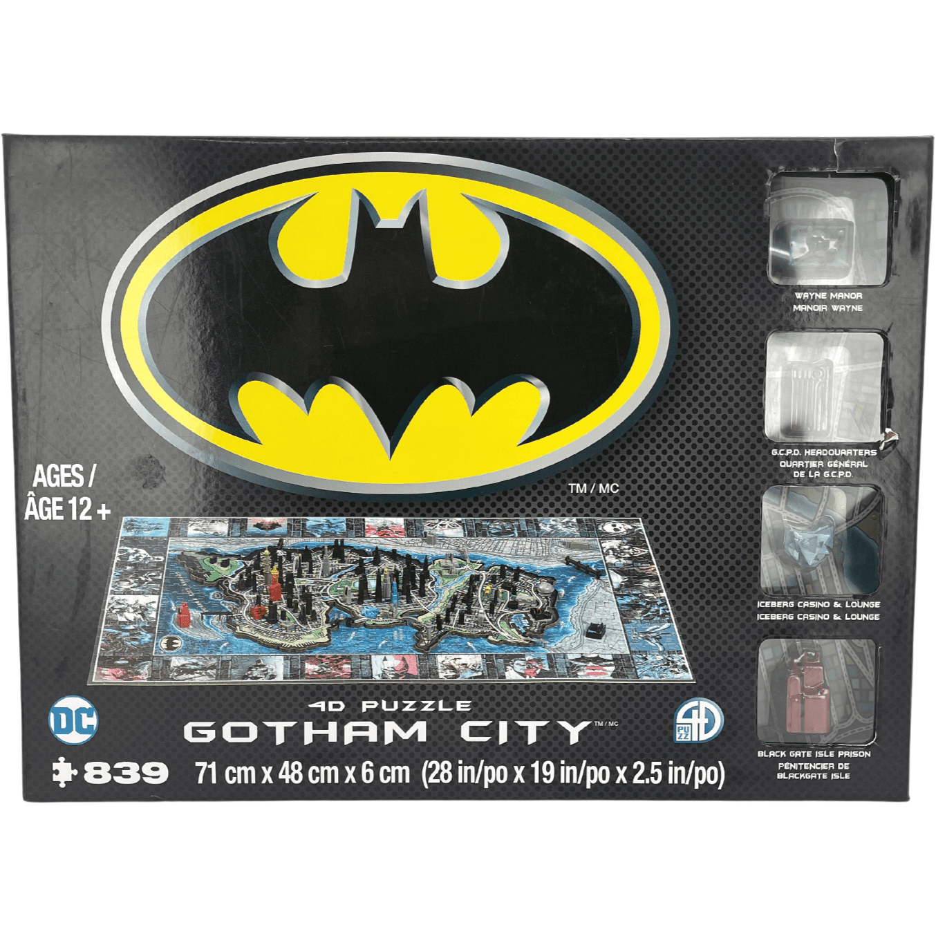 DC Comics Batman 4D Gotham City Puzzle / 839 Pieces **DEALS**