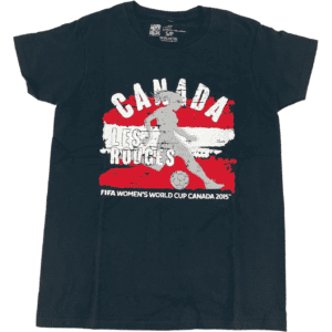 Fifa Women's World Cup T-Shirt / Team Canada / Black, Red & White / Size Small