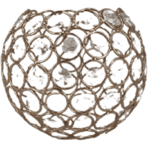 Unbranded Decorative Candle Holder / Gold & Crystal