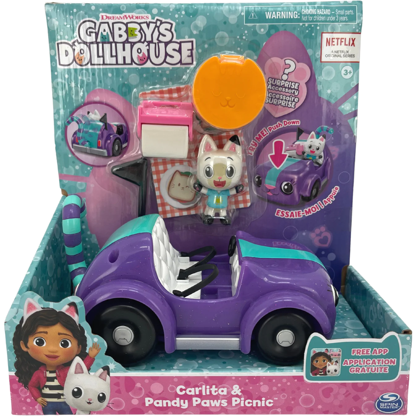 DreamWorks Gabby's Dollhouse Calita & Pandy Paws Picnic Set / With Surprise Accessory