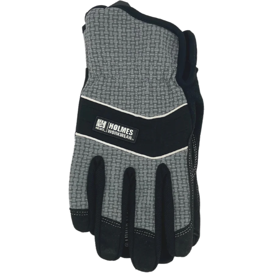 Holmes Workwear Work Gloves / Grey & Black / Size XLarge