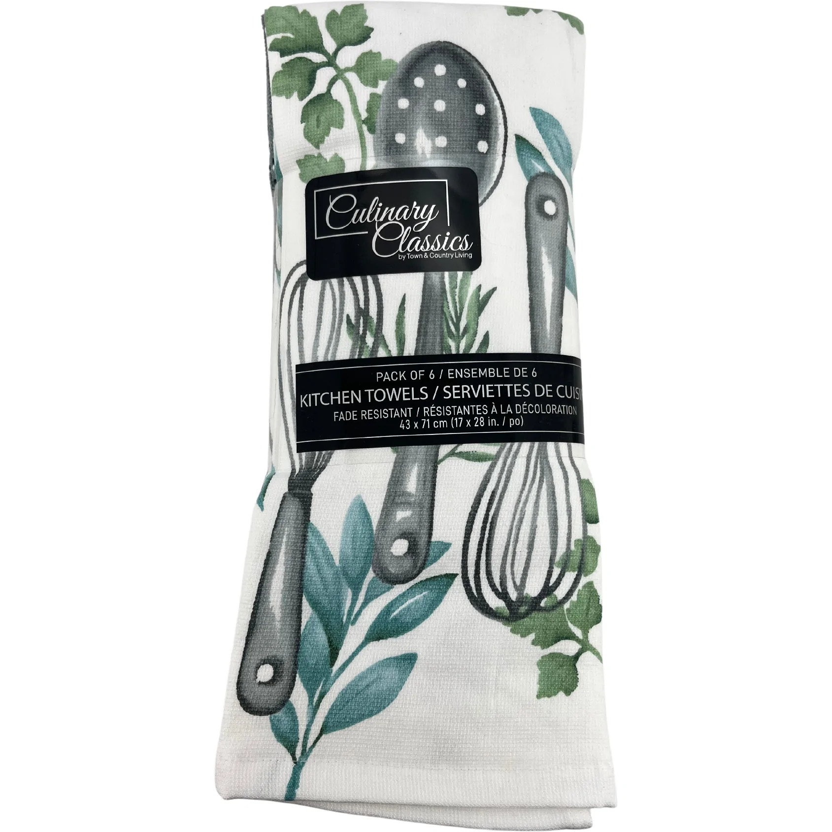 Culinary Classics Kitchen Towels / Hand Towels / Pack of 6 / Kitchen Themed
