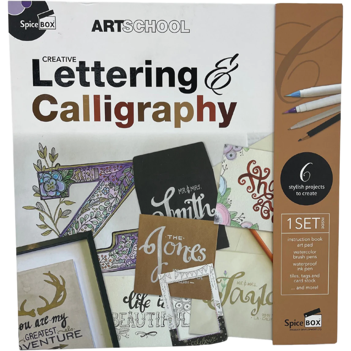 Spice Box Creative Lettering and Calligraphy Set / "How To" Book / DIY Writing / Kid's Craft Kit **DEALS**