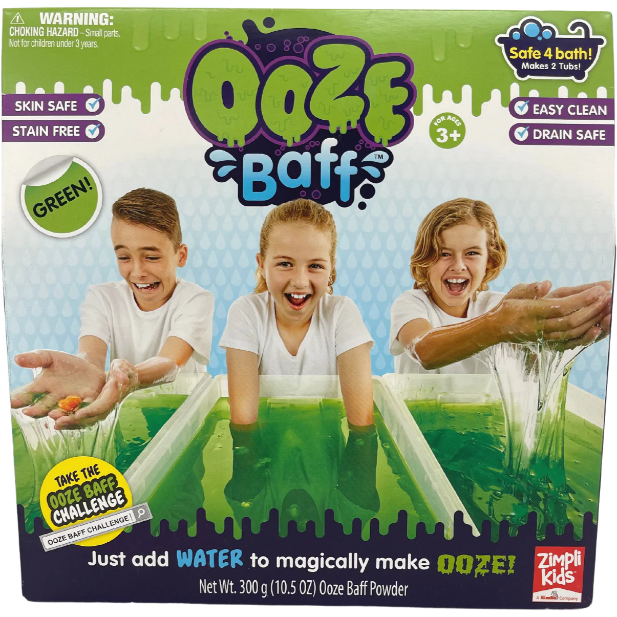 Ooze Baff Bath Tub Slime / Green / 2 Pack
