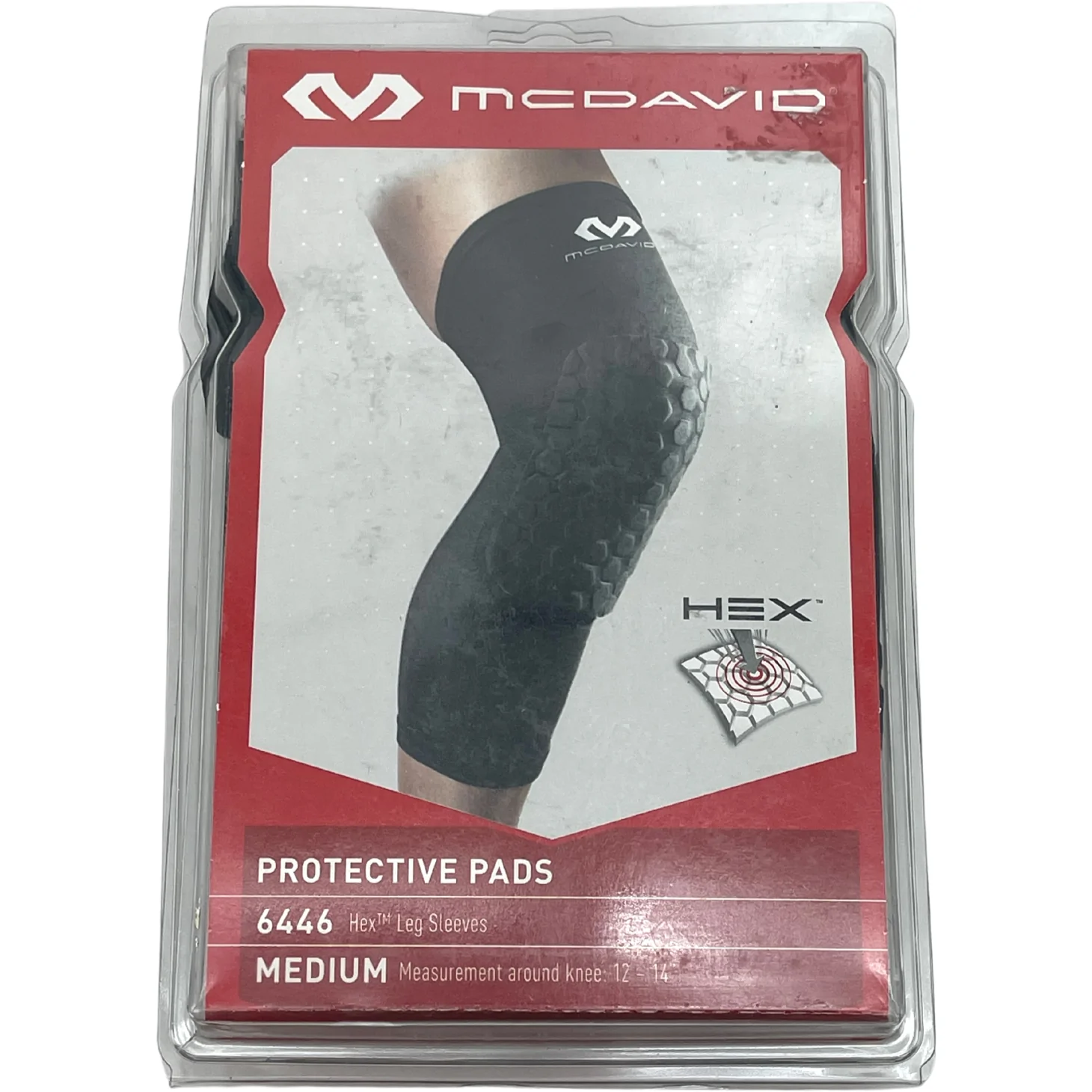 McDavid Protective Pads / 6446 Hex Leg Sleeve / Black / Size Medium