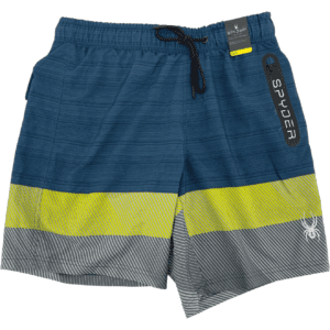 Spyder Men's Swim Trunks / Men's Swim Shorts / Navy & Green / Various Sizes