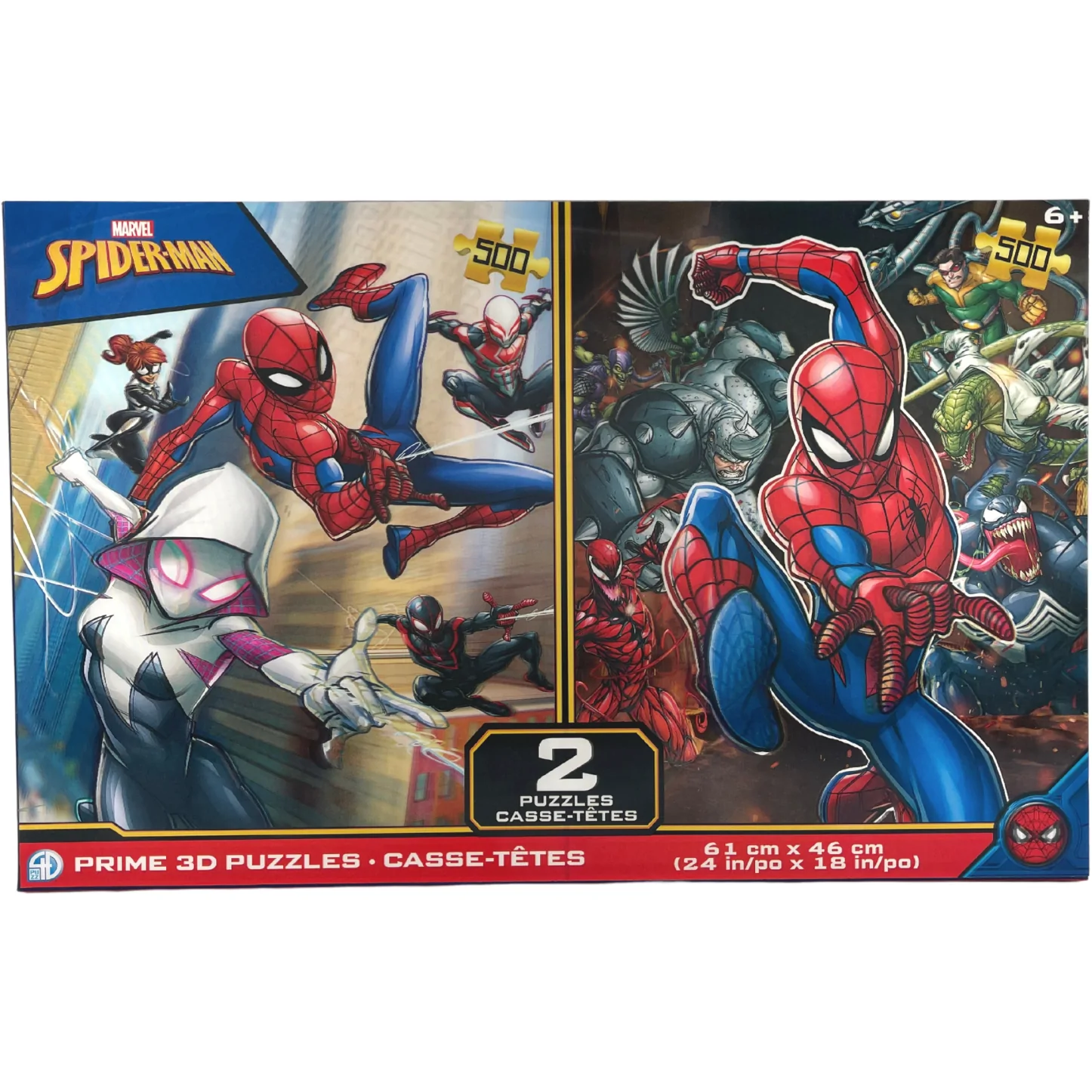 Marvel Spider-Man Puzzle Pack / 3D Puzzles / 500 Piece / 2 Puzzles **DEALS**