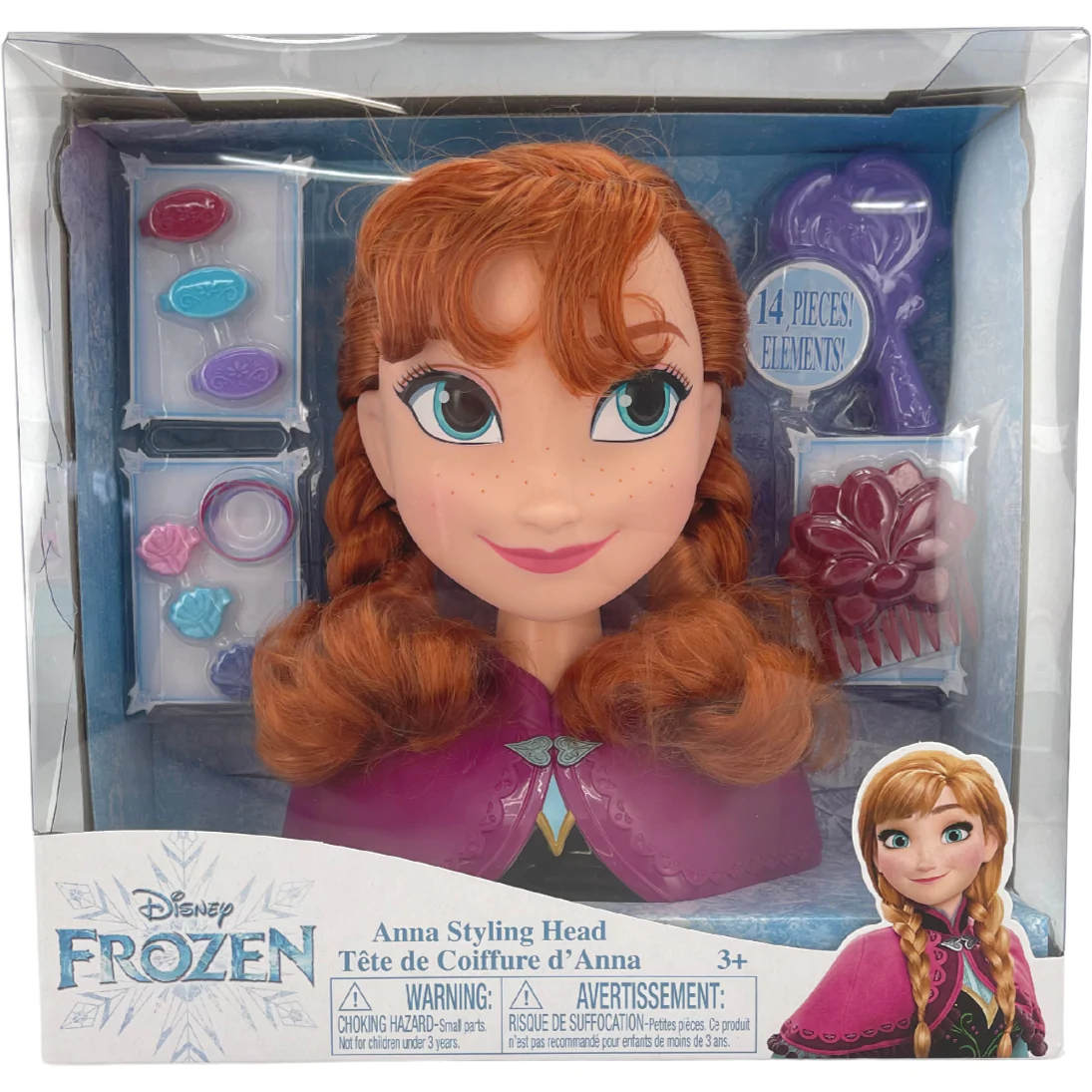 Disney Frozen Anna Styling Head / 14 Pieces Included / Doll Head / Frozen Toy **DEALS**