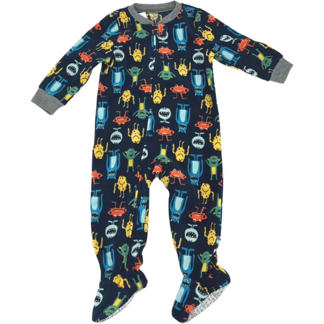 Carter's Boy's One Piece Pyjama / Zip Up Pyjama / Monster Theme / Size 18M
