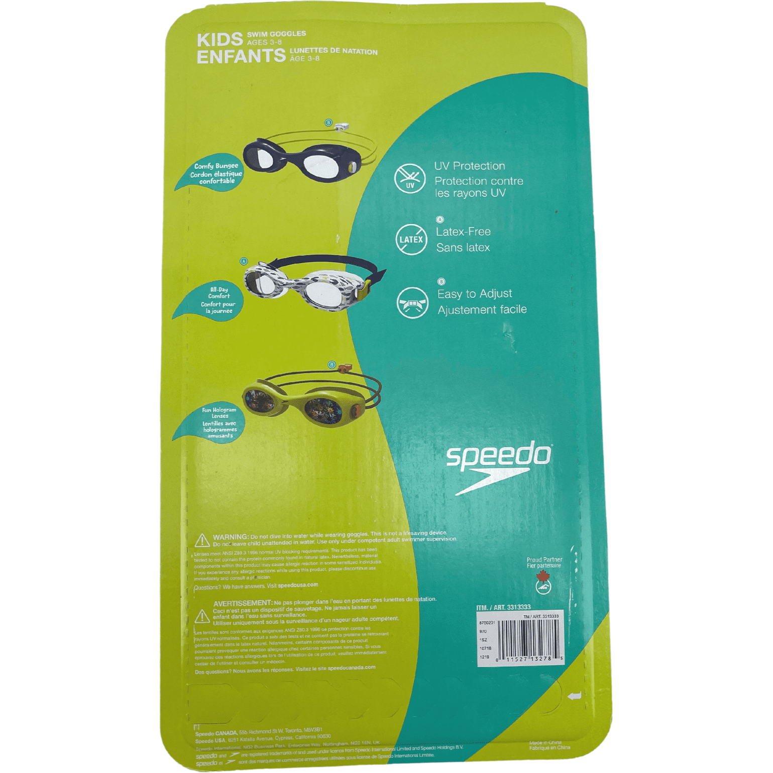 Speedo Kids's Swimming Goggles / 3 Pack / Latex Free / Ages 3-8 **DEALS**