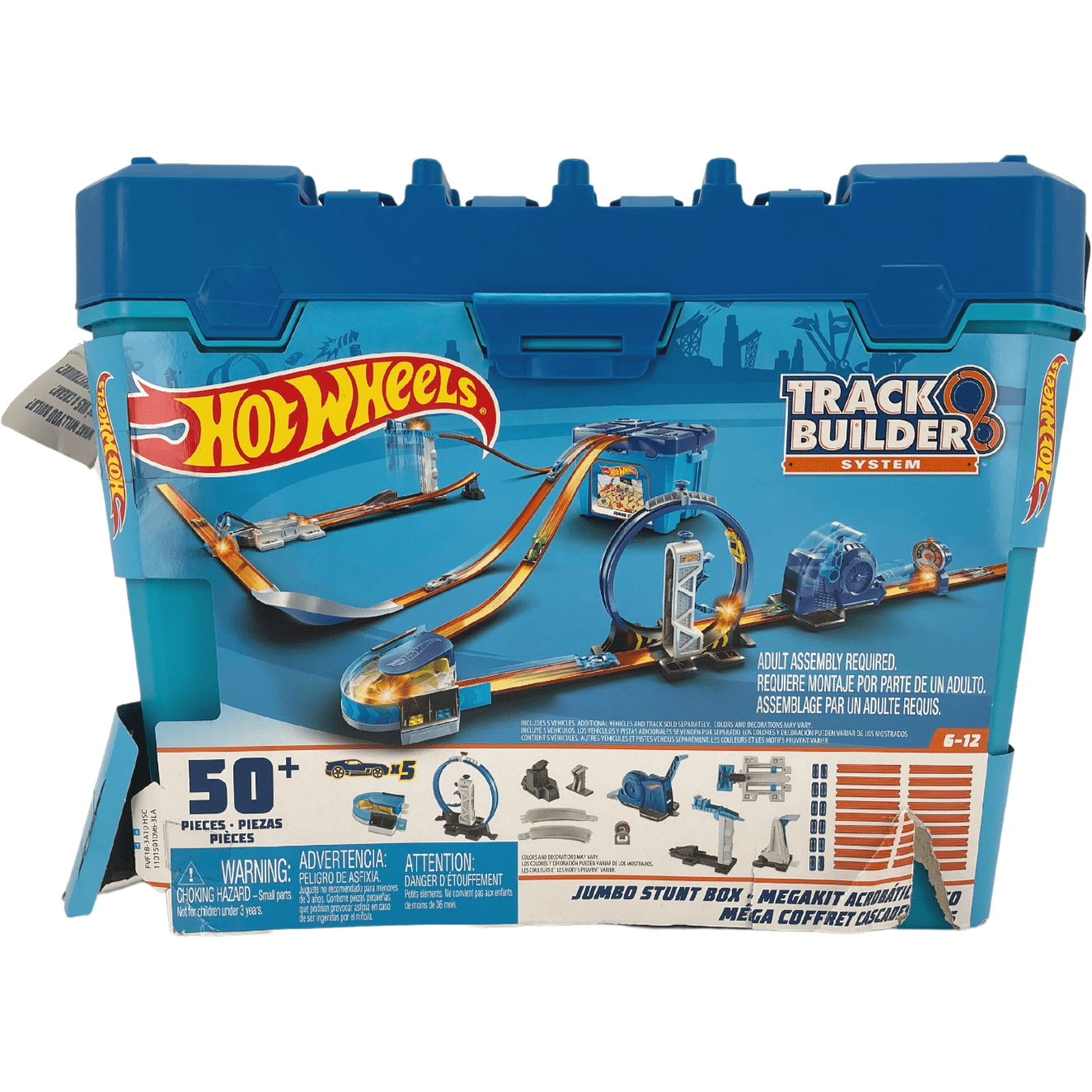 Hot Wheels Track Builder System / Jumbo Stunt Box / 50+ Pieces ** DEALS**