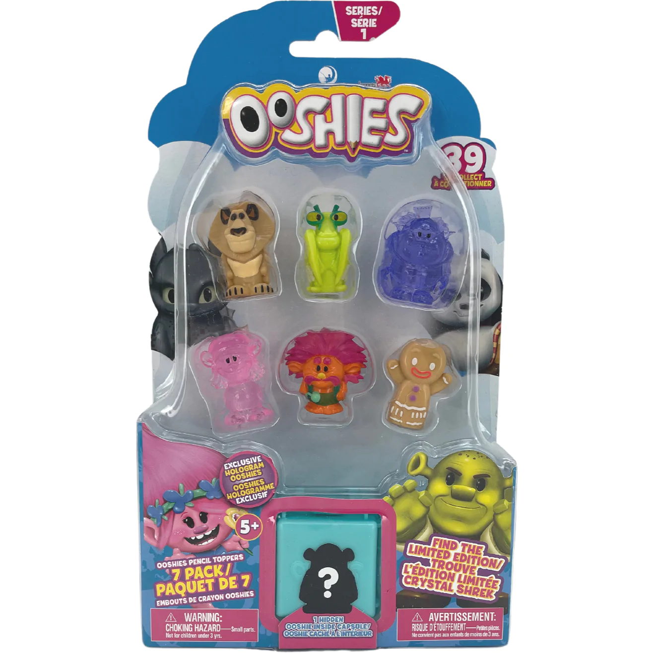 Ooshies Pencil Toppers Mystery Pack / 7 Piece Set / Series 1 / Cartoon Characters