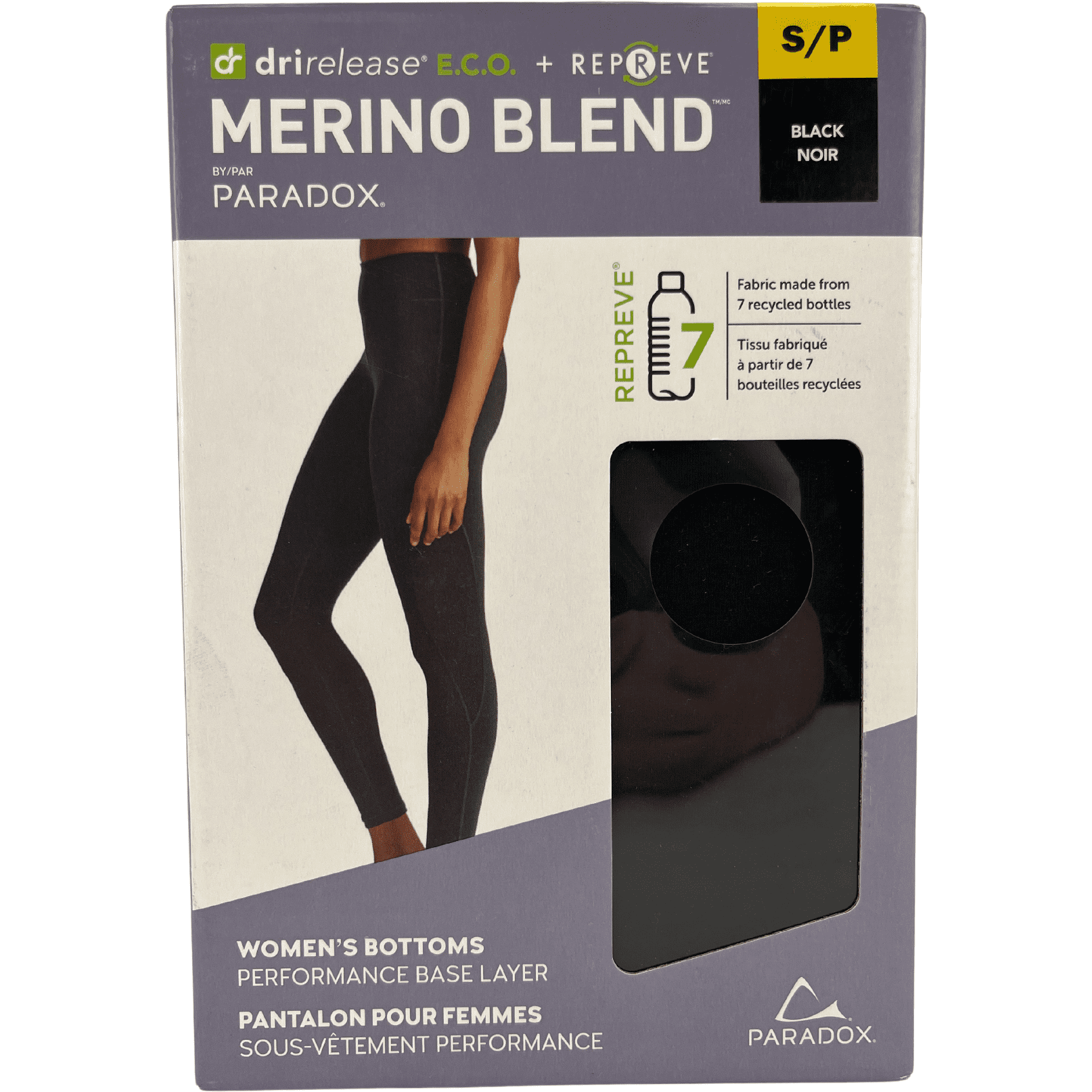 Paradox Women’s Black Base Layer Pants / Various Sizes CanadaWide