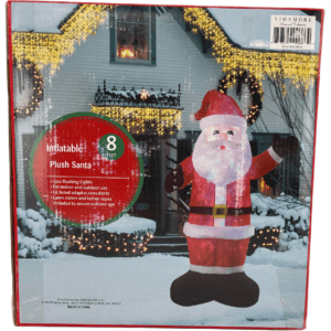 Vidamore Inflatable Santa Claus / 8ft Plush Santa / Outdoor Christmas Decoration