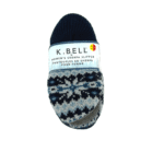K. Bell Sherpa Slippers- Blue & White