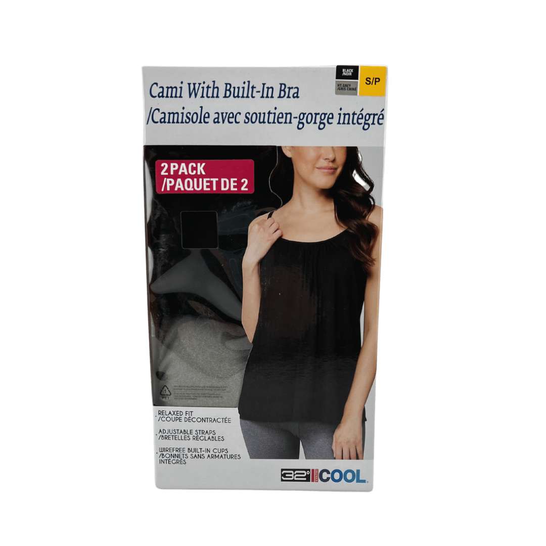 32° Cool Women’s 2 Pack Cami With Built In Bra