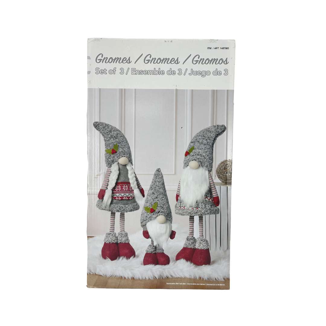 Holiday Home Decor set of 3 Gnomes