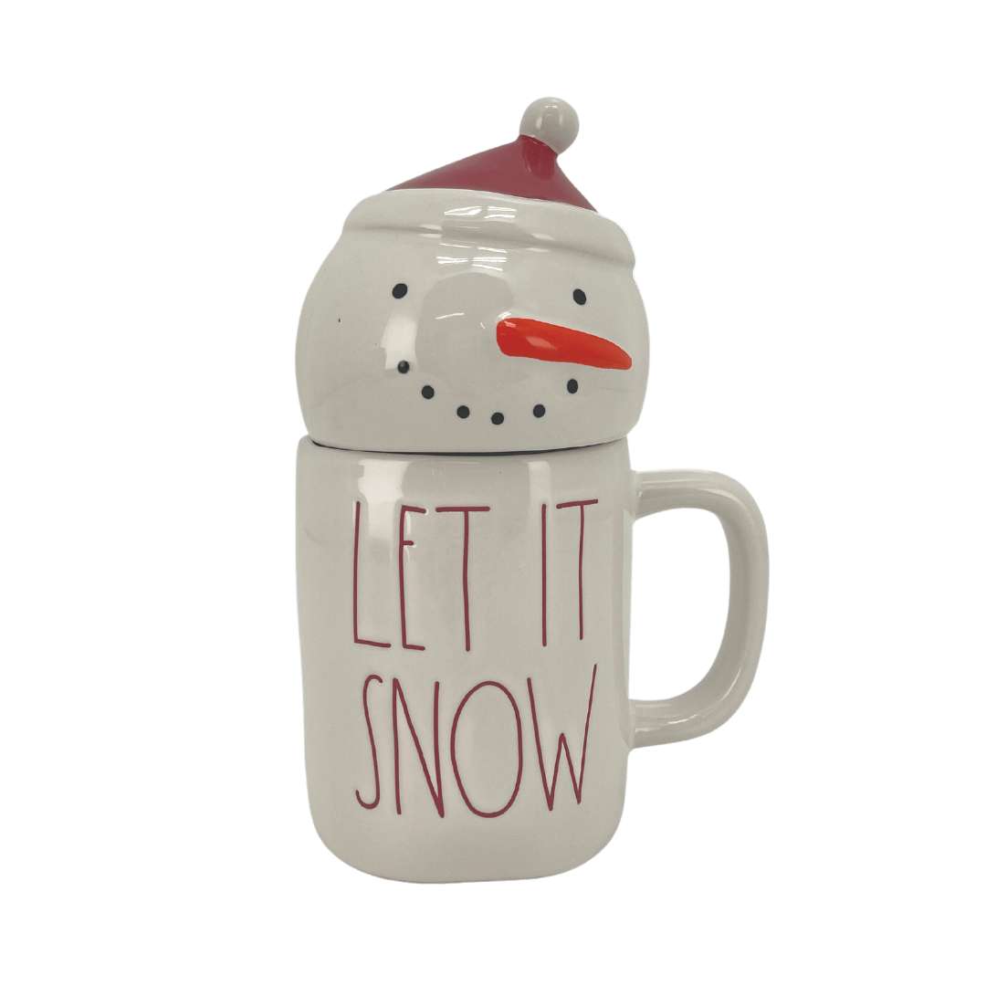 Let It Snow Rae Dunn Mug with Topper