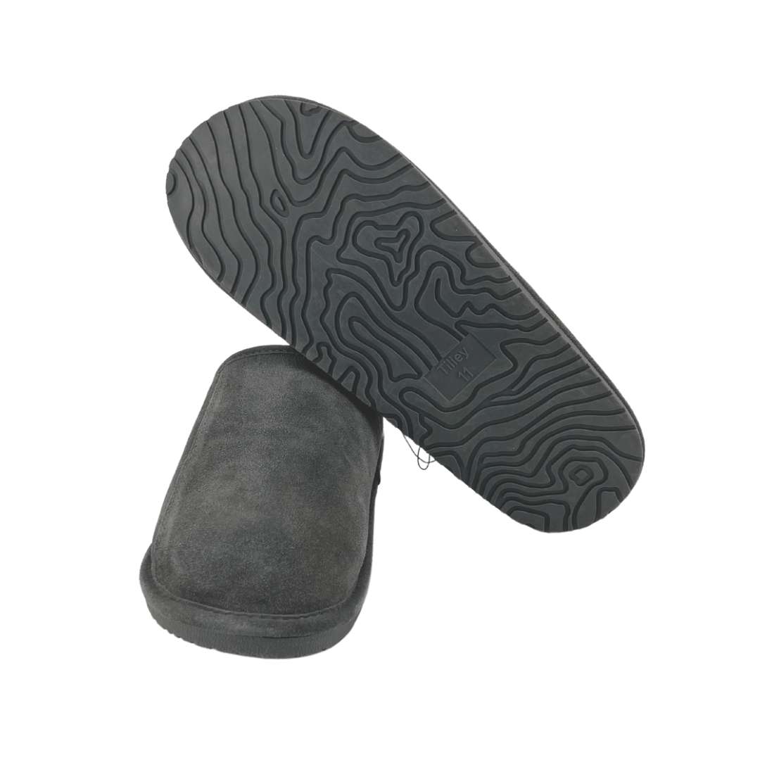 Tilley Men’s Grey Leather Slippers / Various Sizes CanadaWide