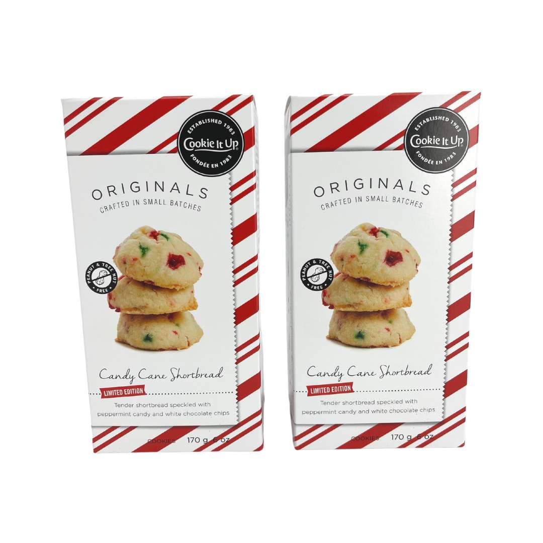 Cookie It Up 2 Pack of Candy Cane Shortbread Cookies