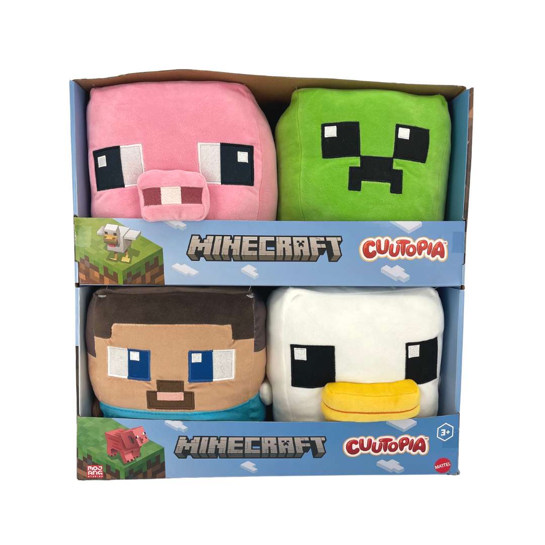 Minecraft Cuutopia 4 Pack of Character Plushies