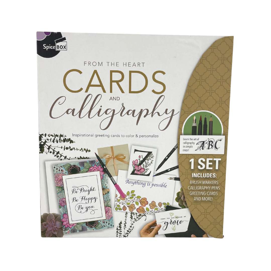 SpiceBox From The Heart Cards & Calligraphy Writing Set