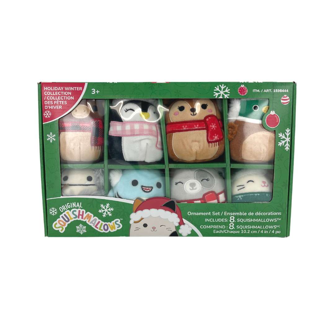 Squishmallows Holiday Winter Collection Ornament Set